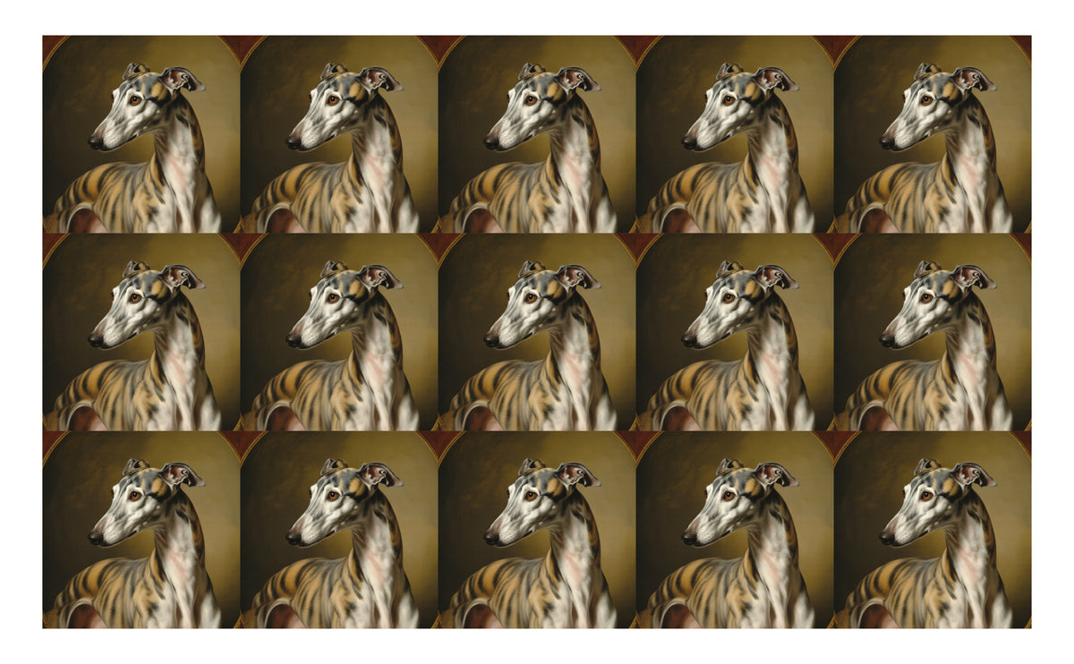 DecoCraft - Scenic Tiles Series - Oil Painting Pets - Greyhound
