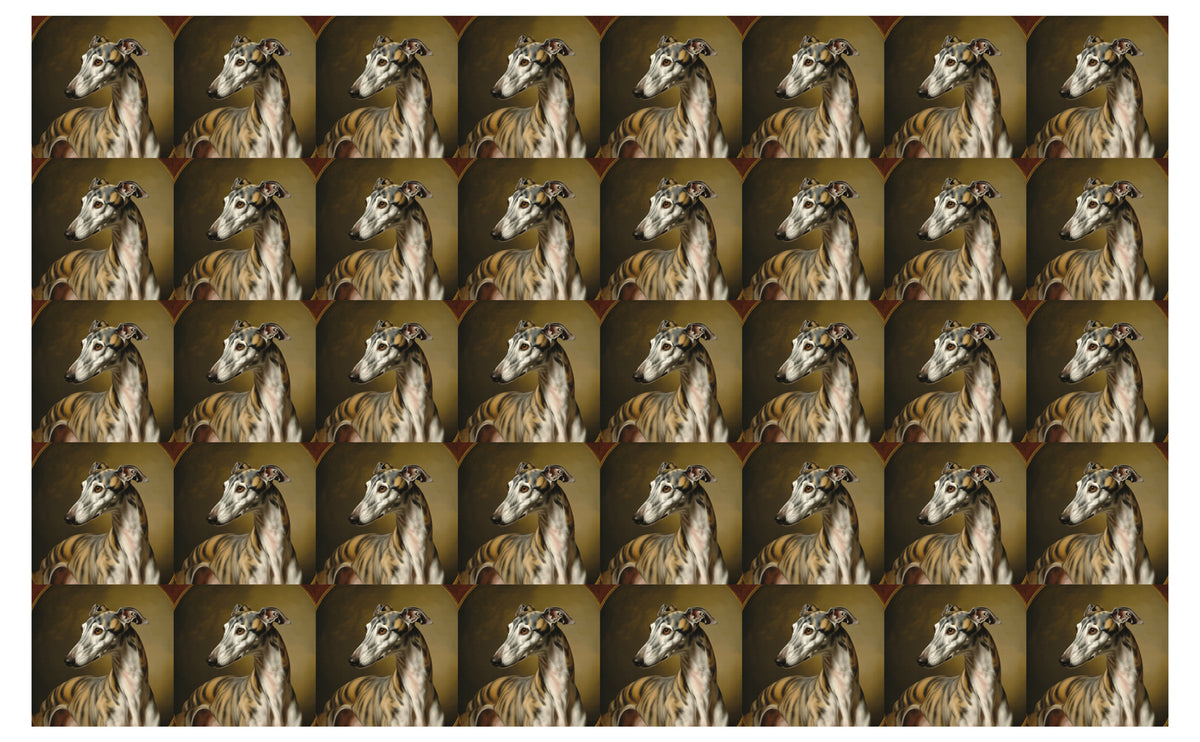 DecoCraft - Scenic Tiles Series - Oil Painting Pets - Greyhound