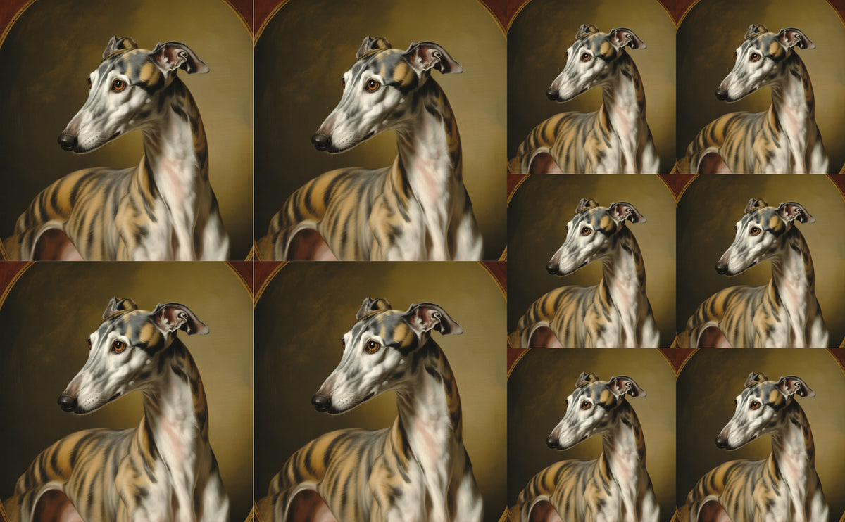 DecoCraft - Scenic Tiles Series - Oil Painting Pets - Greyhound