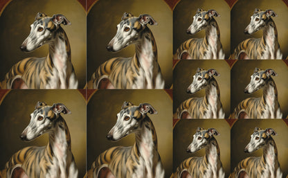 DecoCraft - Scenic Tiles Series - Oil Painting Pets - Greyhound