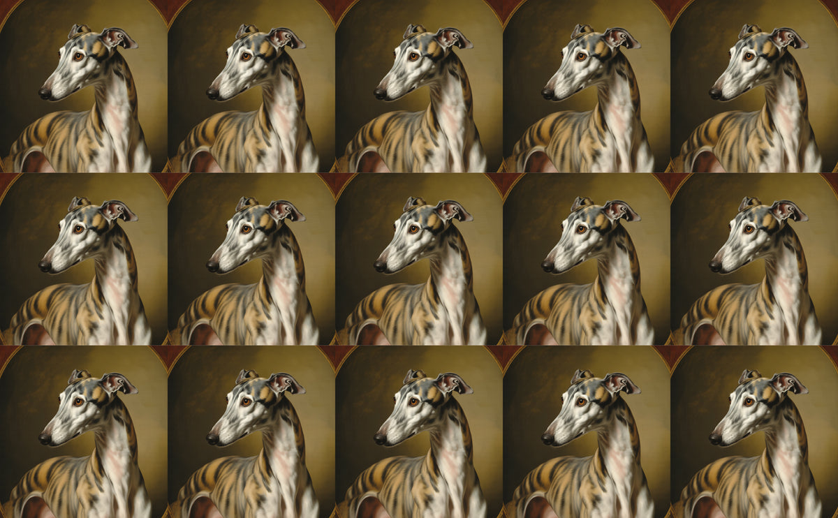 DecoCraft - Scenic Tiles Series - Oil Painting Pets - Greyhound