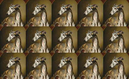 DecoCraft - Scenic Tiles Series - Oil Painting Pets - Greyhound