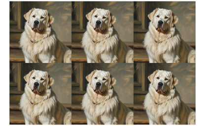 DecoCraft - Scenic Tiles Series - Oil Painting Pets - Great Pyrenees