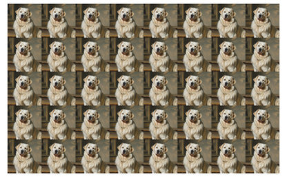 DecoCraft - Scenic Tiles Series - Oil Painting Pets - Great Pyrenees