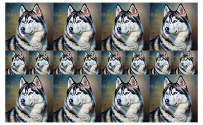 DecoCraft - Scenic Tiles Series - Oil Painting Pets - Husky