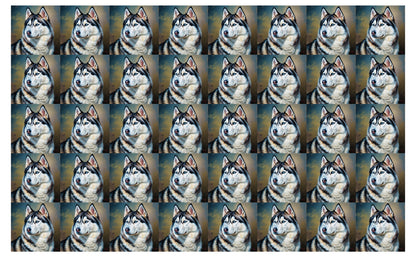 DecoCraft - Scenic Tiles Series - Oil Painting Pets - Husky