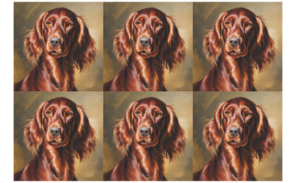DecoCraft - Scenic Tiles Series - Oil Painting Pets - Irish Setter