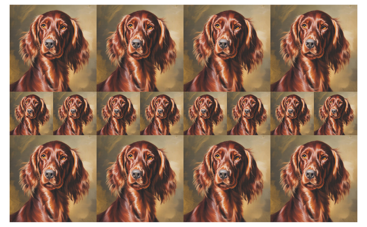 DecoCraft - Scenic Tiles Series - Oil Painting Pets - Irish Setter