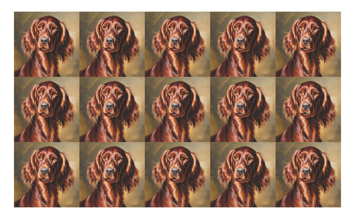 DecoCraft - Scenic Tiles Series - Oil Painting Pets - Irish Setter