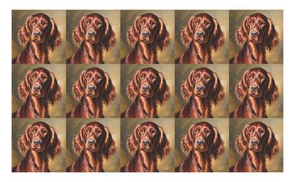 DecoCraft - Scenic Tiles Series - Oil Painting Pets - Irish Setter