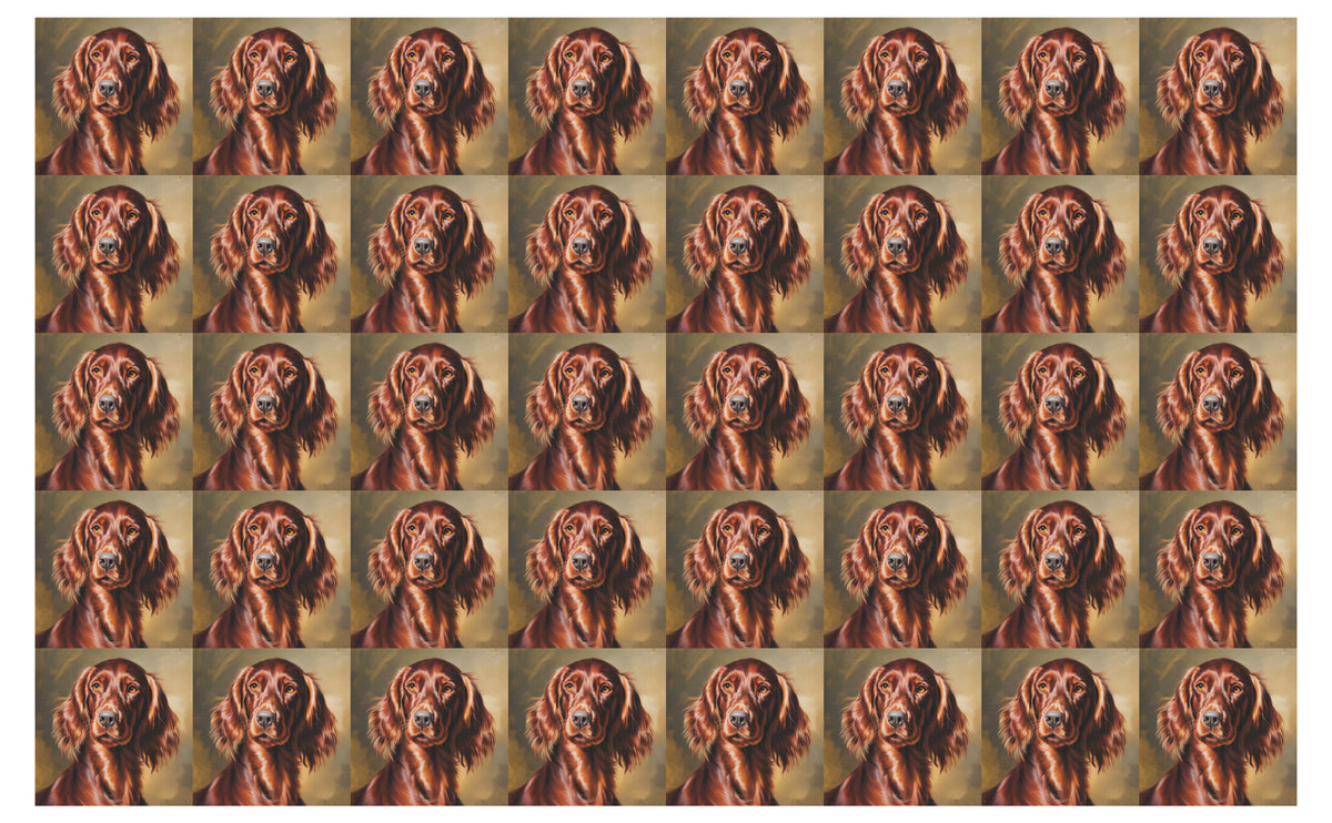 DecoCraft - Scenic Tiles Series - Oil Painting Pets - Irish Setter