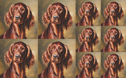 DecoCraft - Scenic Tiles Series - Oil Painting Pets - Irish Setter