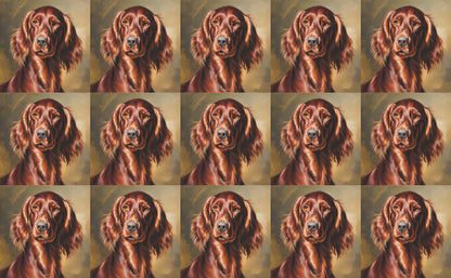 DecoCraft - Scenic Tiles Series - Oil Painting Pets - Irish Setter