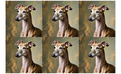 DecoCraft - Scenic Tiles Series - Oil Painting Pets - Italian Greyhound