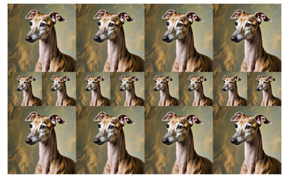 DecoCraft - Scenic Tiles Series - Oil Painting Pets - Italian Greyhound