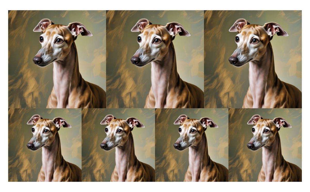 DecoCraft - Scenic Tiles Series - Oil Painting Pets - Italian Greyhound