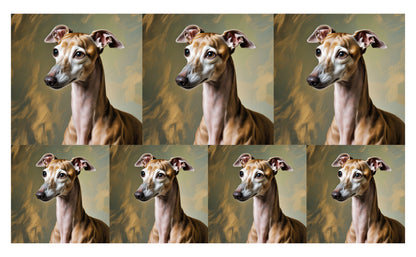 DecoCraft - Scenic Tiles Series - Oil Painting Pets - Italian Greyhound