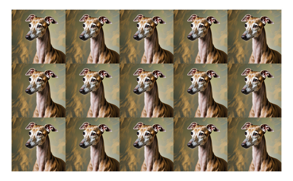 DecoCraft - Scenic Tiles Series - Oil Painting Pets - Italian Greyhound