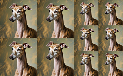 DecoCraft - Scenic Tiles Series - Oil Painting Pets - Italian Greyhound