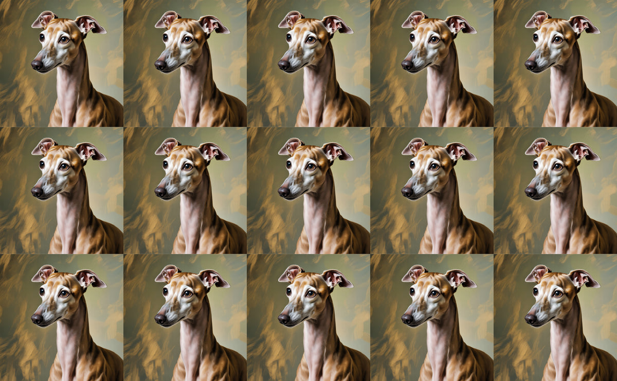 DecoCraft - Scenic Tiles Series - Oil Painting Pets - Italian Greyhound