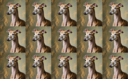 DecoCraft - Scenic Tiles Series - Oil Painting Pets - Italian Greyhound