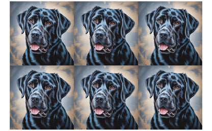 DecoCraft - Scenic Tiles Series - Oil Painting Pets - Labrador - Black