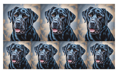 DecoCraft - Scenic Tiles Series - Oil Painting Pets - Labrador - Black