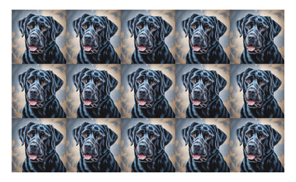 DecoCraft - Scenic Tiles Series - Oil Painting Pets - Labrador - Black