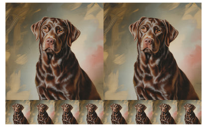 DecoCraft - Scenic Tiles Series - Oil Painting Pets - Labrador - Chocolate