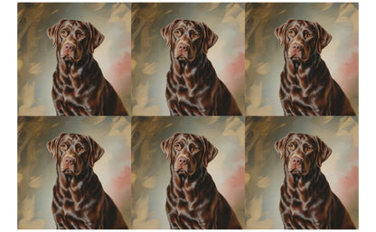 DecoCraft - Scenic Tiles Series - Oil Painting Pets - Labrador - Chocolate