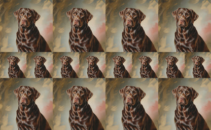 DecoCraft - Scenic Tiles Series - Oil Painting Pets - Labrador - Chocolate