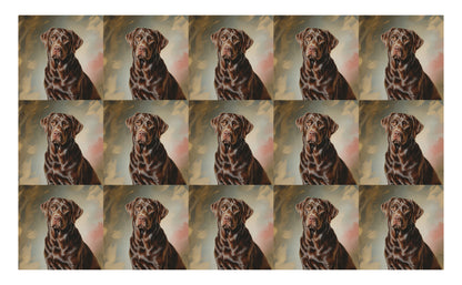 DecoCraft - Scenic Tiles Series - Oil Painting Pets - Labrador - Chocolate