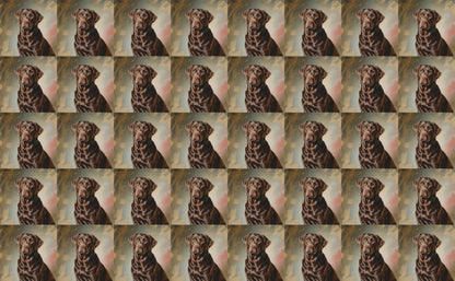 DecoCraft - Scenic Tiles Series - Oil Painting Pets - Labrador - Chocolate
