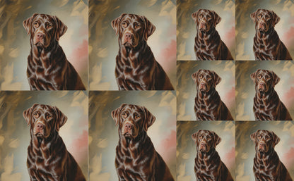 DecoCraft - Scenic Tiles Series - Oil Painting Pets - Labrador - Chocolate