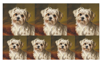 DecoCraft - Scenic Tiles Series - Oil Painting Pets - Maltese