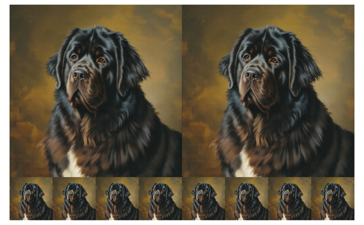 DecoCraft - Scenic Tiles Series - Oil Painting Pets - Newfoundland