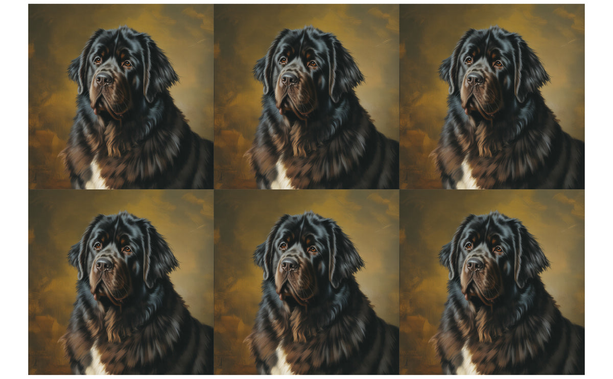 DecoCraft - Scenic Tiles Series - Oil Painting Pets - Newfoundland