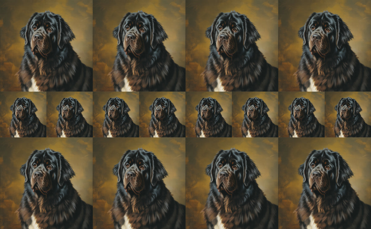 DecoCraft - Scenic Tiles Series - Oil Painting Pets - Newfoundland