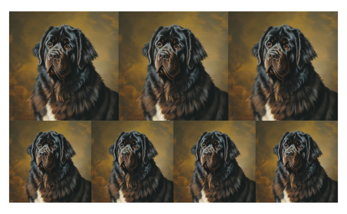 DecoCraft - Scenic Tiles Series - Oil Painting Pets - Newfoundland