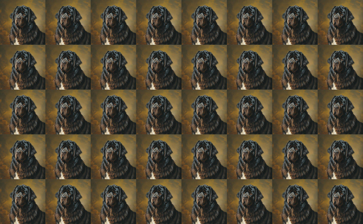 DecoCraft - Scenic Tiles Series - Oil Painting Pets - Newfoundland