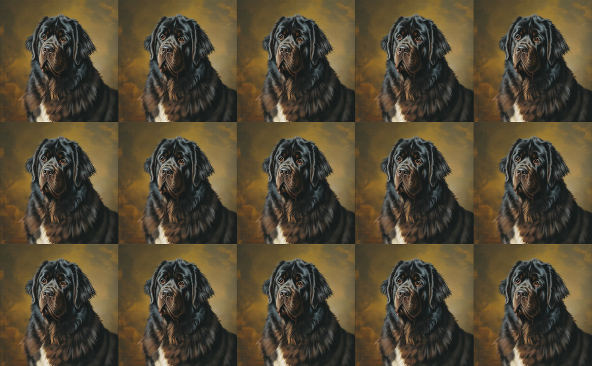 DecoCraft - Scenic Tiles Series - Oil Painting Pets - Newfoundland
