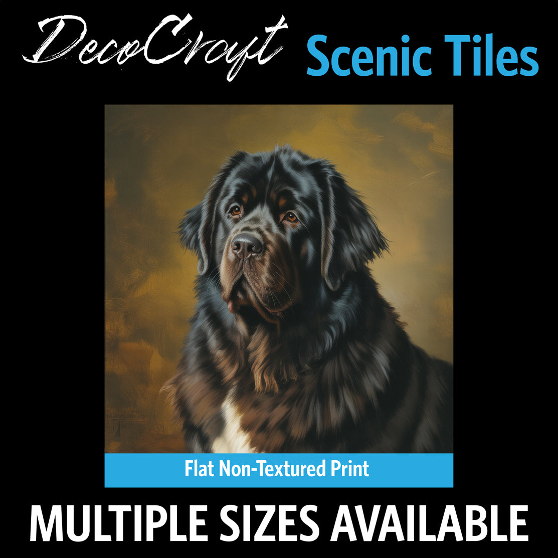 DecoCraft - Scenic Tiles Series - Oil Painting Pets - Newfoundland