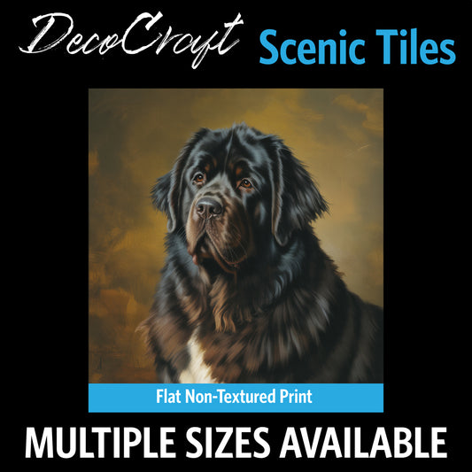 DecoCraft - Scenic Tiles Series - Oil Painting Pets - Newfoundland