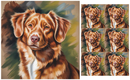DecoCraft - Scenic Tiles Series - Oil Painting Pets - Nova Scotia Duck Tolling Retriever