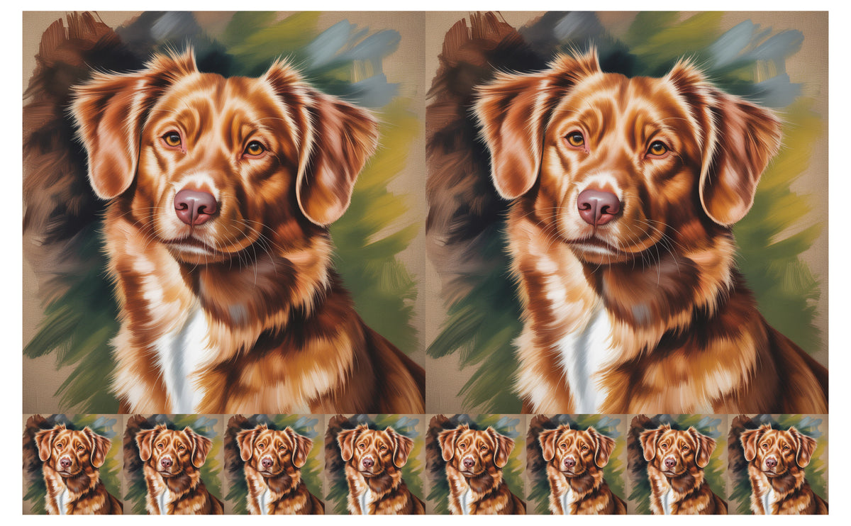 DecoCraft - Scenic Tiles Series - Oil Painting Pets - Nova Scotia Duck Tolling Retriever