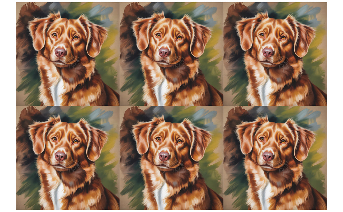 DecoCraft - Scenic Tiles Series - Oil Painting Pets - Nova Scotia Duck Tolling Retriever