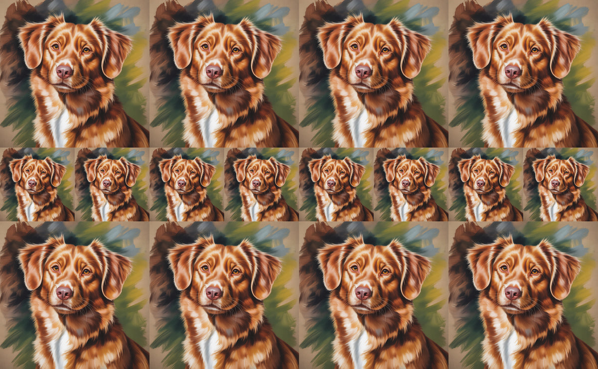 DecoCraft - Scenic Tiles Series - Oil Painting Pets - Nova Scotia Duck Tolling Retriever