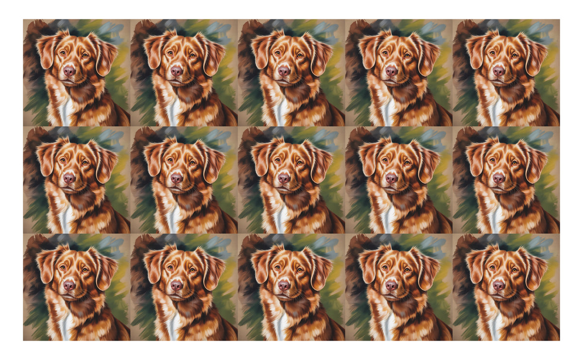 DecoCraft - Scenic Tiles Series - Oil Painting Pets - Nova Scotia Duck Tolling Retriever