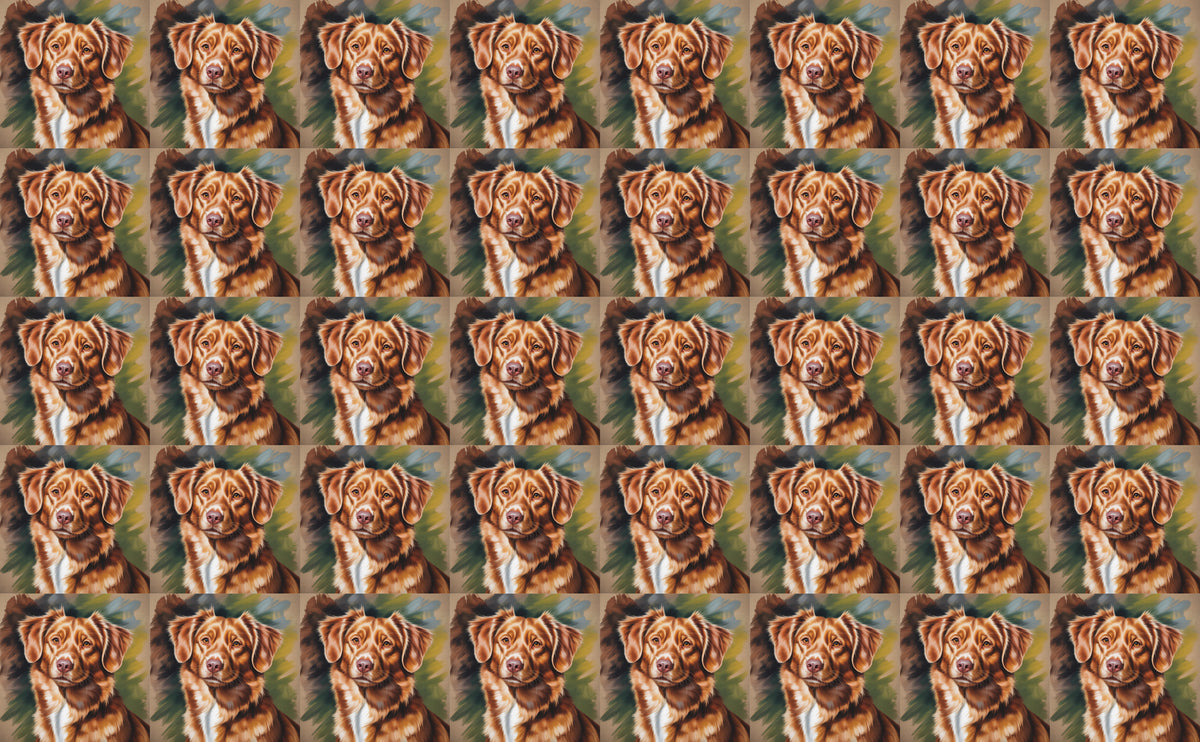 DecoCraft - Scenic Tiles Series - Oil Painting Pets - Nova Scotia Duck Tolling Retriever