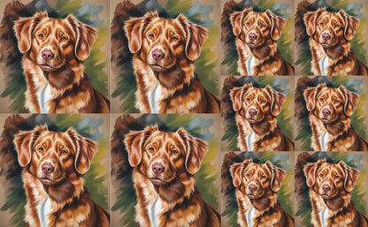 DecoCraft - Scenic Tiles Series - Oil Painting Pets - Nova Scotia Duck Tolling Retriever